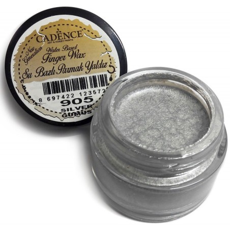 (01 015 0905 0020)Cadence Water Based Finger Wax Silver 20 ML