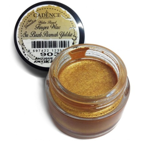 (01 015 0903 0020)Cadence Water Based Finger Wax Antique Gold 20 ML