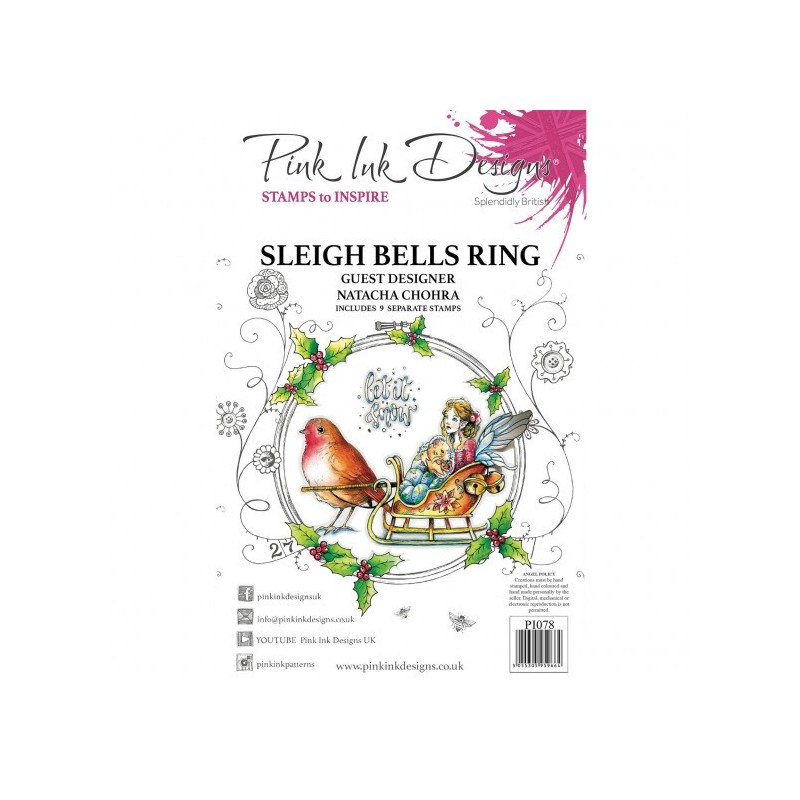 (PI078)Pink Ink Designs Clear stamp Sleigh bells