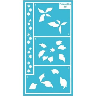 Pergamano stencil poinsettia (33310)