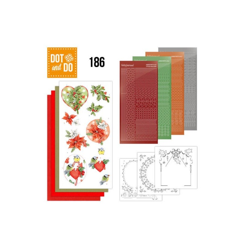 (DODO186)Dot and Do 186 - Jeanine's Art - Red Holly Berries