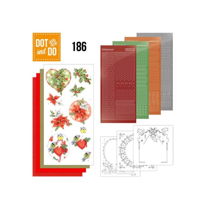 (DODO186)Dot and Do 186 - Jeanine's Art - Red Holly Berries