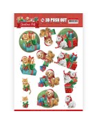 (SB10462)3D Push Out - Amy Design - Christmas Pets - Presents