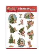 (SB10463)3D Push Out - Amy Design - Christmas Pets - Christmas Tree