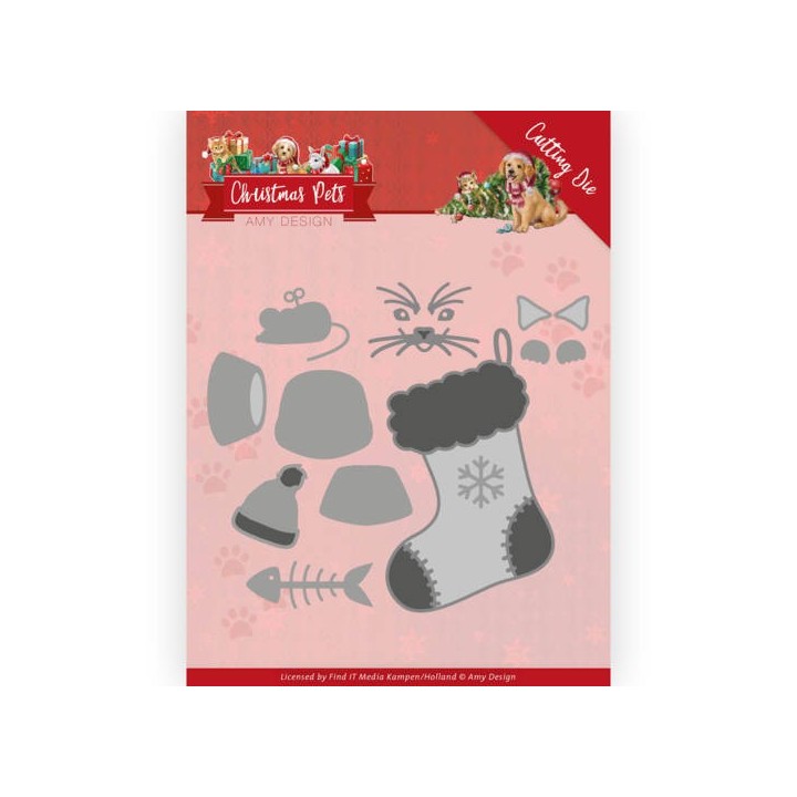 (ADD10214)Dies - Amy Design - Christmas Pets - Christmas Cat