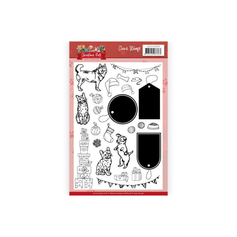 (ADCS10069)Clear Stamps - Amy Design - Christmas Pets
