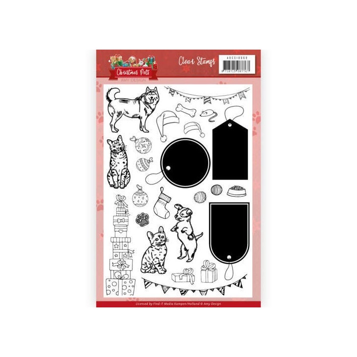 (ADCS10069)Clear Stamps - Amy Design - Christmas Pets