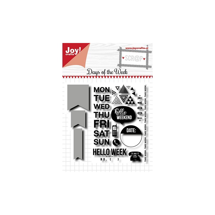 (6004/0036)Clear stamp / Stencil set - Noor - Days of the week