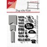(6004/0036)Clear stamp / Stencil set - Noor - Days of the week