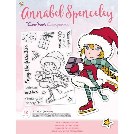 (AS-STP-ENJIES)Crafter's Companion Annabel Spenceley Enjoy The Festivities Stamps