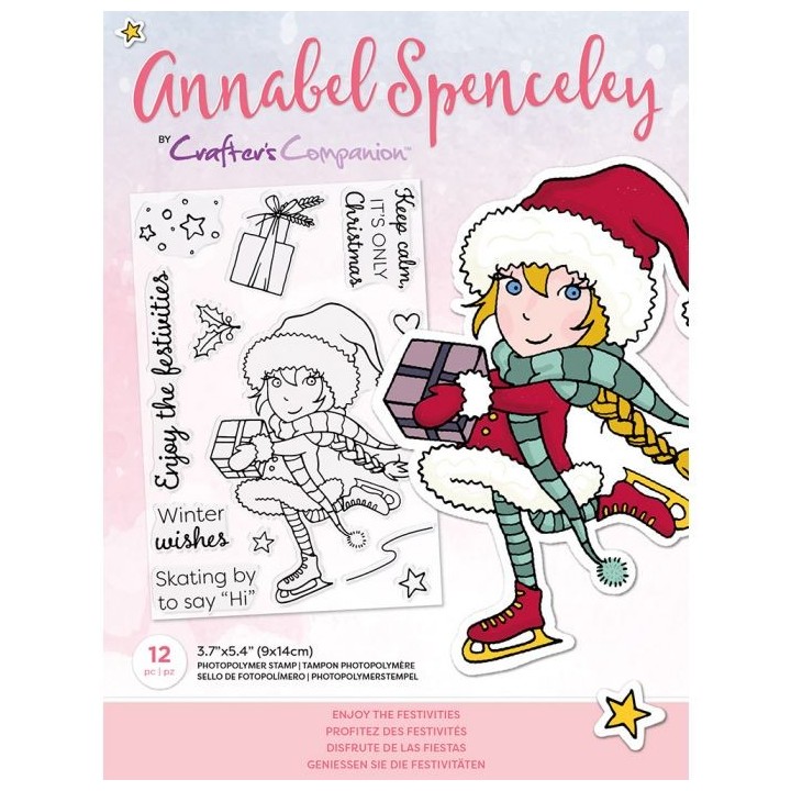 (AS-STP-ENJIES)Crafter's Companion Annabel Spenceley Enjoy The Festivities Stamps