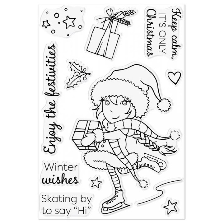 (AS-STP-ENJIES)Crafter's Companion Annabel Spenceley Enjoy The Festivities Stamps