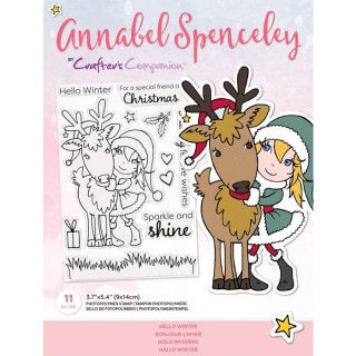 (AS-STP-HELTER)Crafter's Companion Annabel Spenceley Hello Winter Stamps