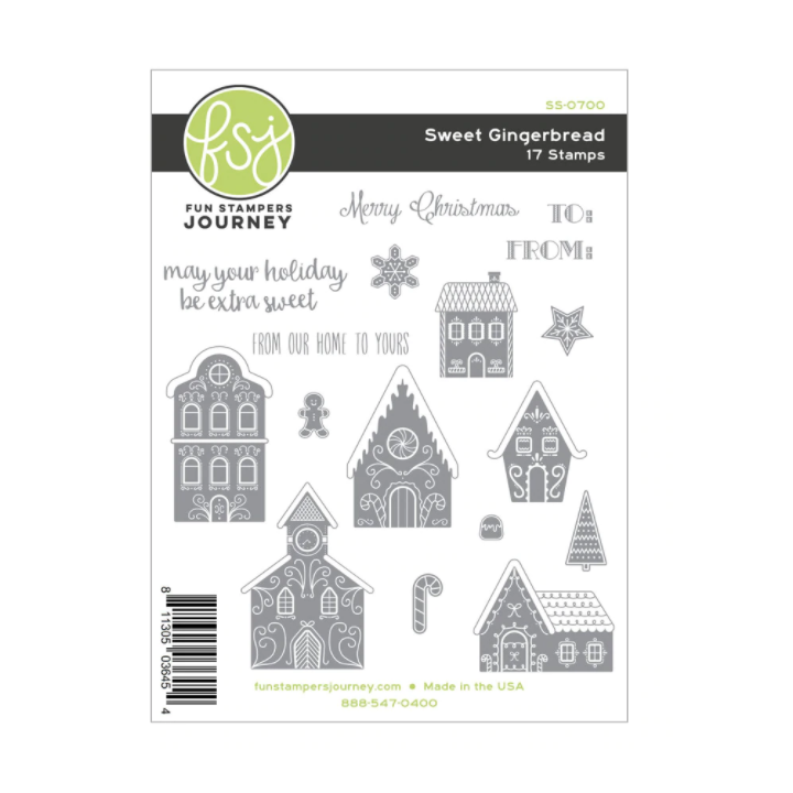 (SS-0700)Fun Stampers Journey Sweet Gingerbread Rubber Stamps