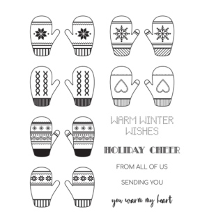 (SS-0701)Fun Stampers Journey Smitten for Mittens Clear Stamps