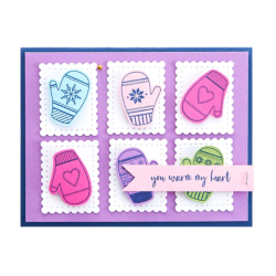 (SS-0701)Fun Stampers Journey Smitten for Mittens Clear Stamps