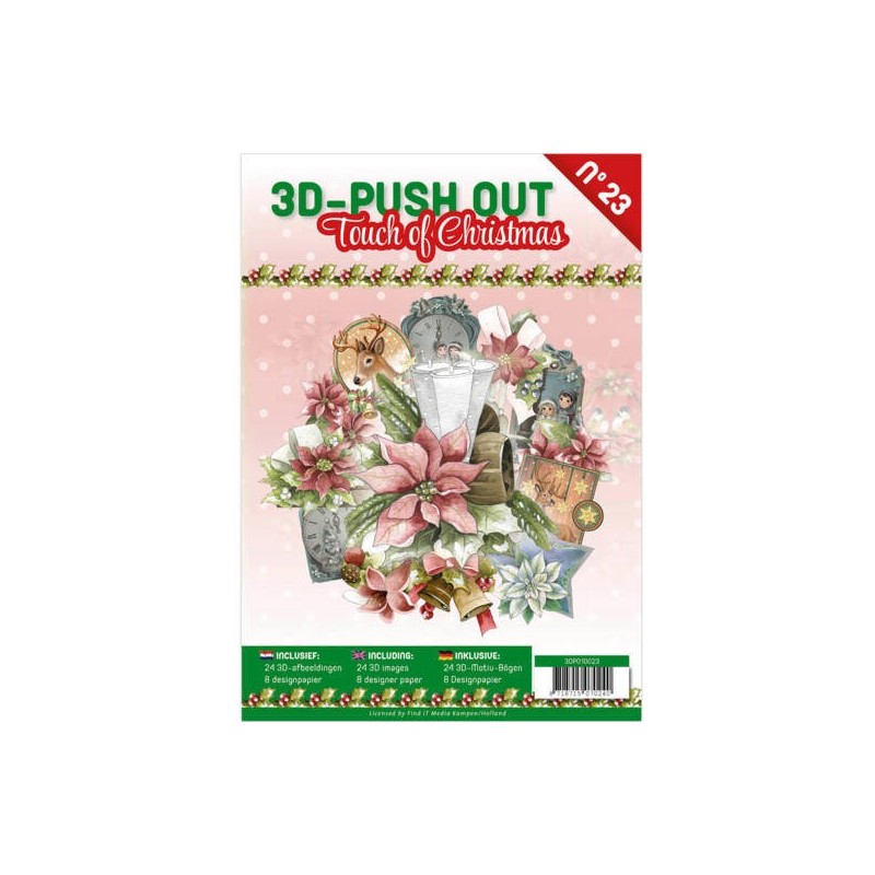 (3DPO10023)3D Push Out boek 23 - Touch of Christmas