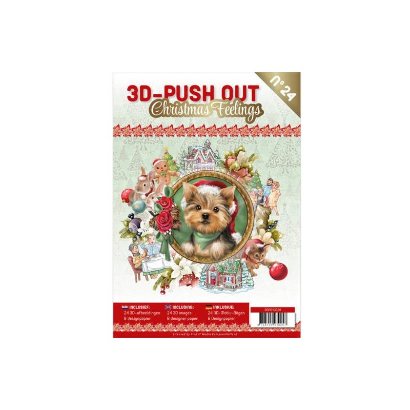 (3DPO10024)3D Push Out boek 24 - Christmas Feelings
