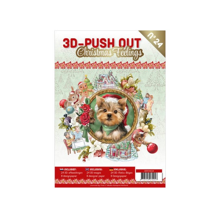 (3DPO10024)3D Push Out boek 24 - Christmas Feelings