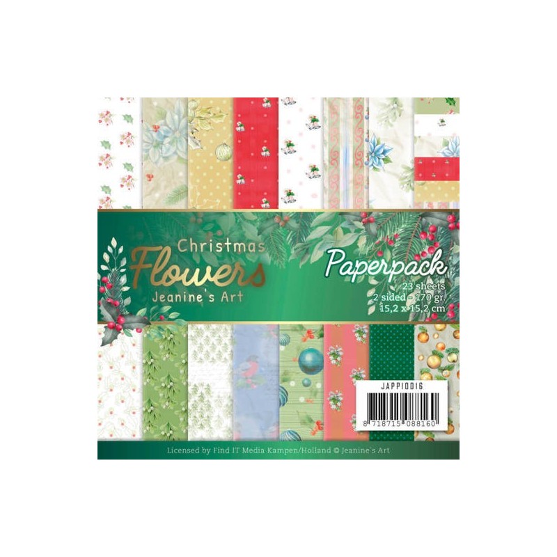 (JAPP10016)Paperpack - Jeanine’s Art – Christmas Flowers