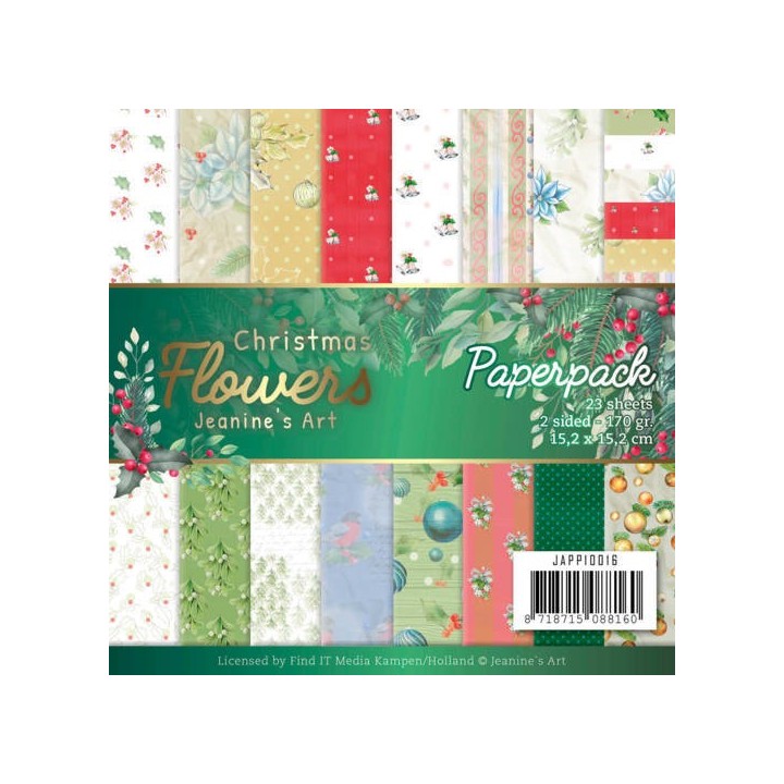 (JAPP10016)Paperpack - Jeanine’s Art – Christmas Flowers
