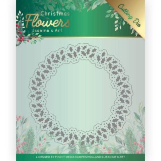 (JAD10103)Dies - Jeanine’s Art – Christmas Flowers - Holly Christmas Wreath
