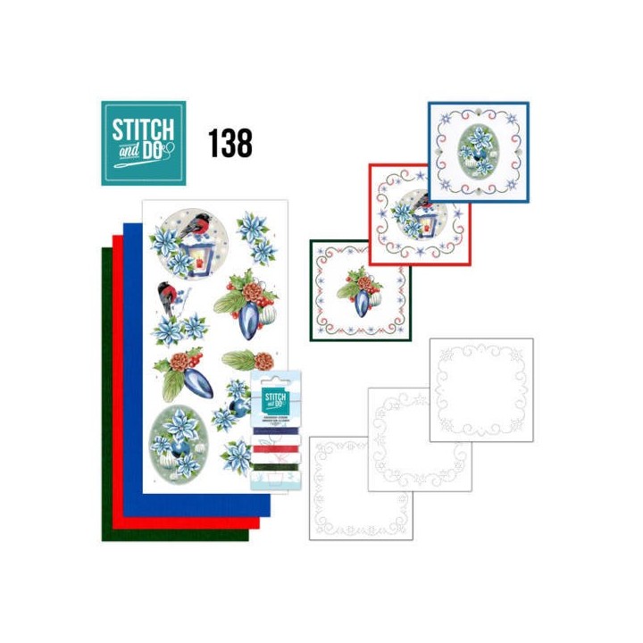 (STDO138)Stitch and Do 138 - Jeanine's Art - Christmas Flowers - Christmas Lantern