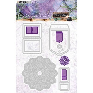 (STENCILJMA10)Studio Light Cutting and Embossing Die Jenine's Mindful Art  Die Time to Relax, nr.10