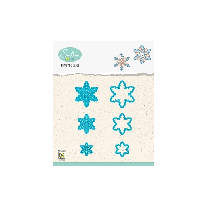 (LDSF001)Snellen Design Layered Dies -Snowflakes 01