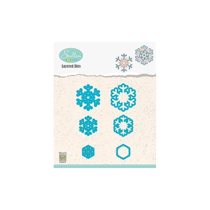 (LDSF002)Snellen Design Layered Dies -Snowflakes 02