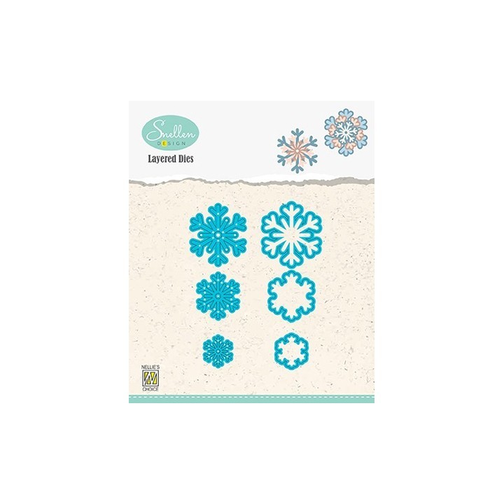 (LDSF003)Snellen Design Layered Dies -Snowflakes 03