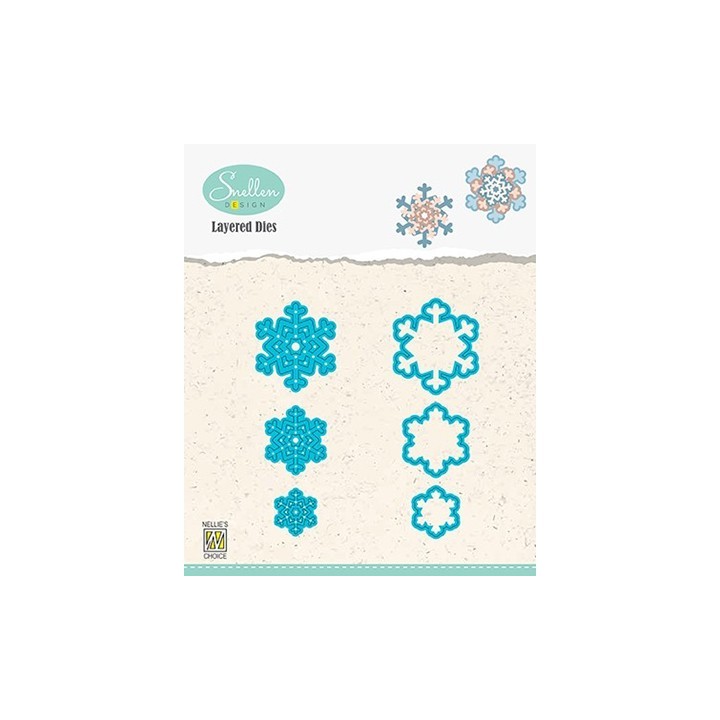 (LDSF005)Snellen Design Layered Dies -Snowflakes 05