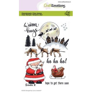 (1688)CraftEmotions clearstamps A6 - Santa 2 Carla Creaties