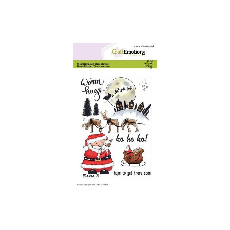 (1688)CraftEmotions clearstamps A6 - Santa 2 Carla Creaties