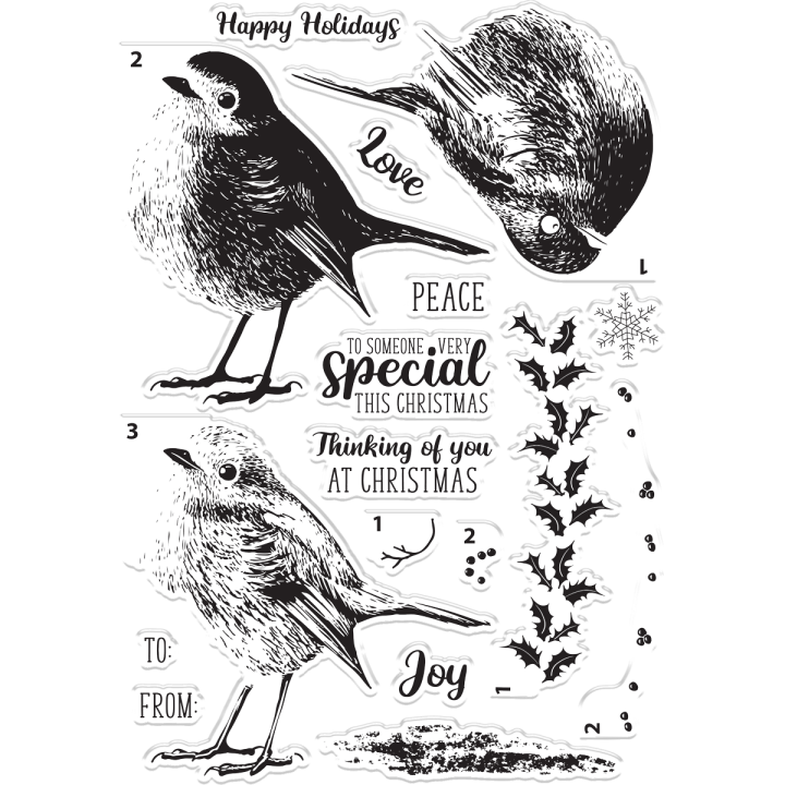 (GEM-STD-ROBI)Gemini Robin Redbreast Stamp & Die