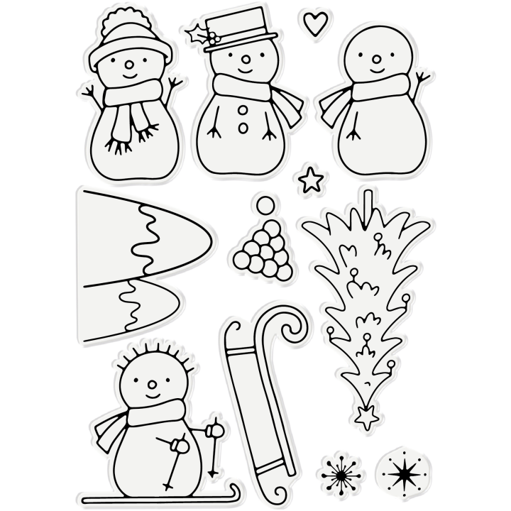 (GEM-STD-LITEN)Gemini Little Snowmen Stamp & Die