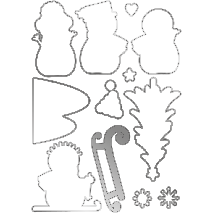 (GEM-STD-LITEN)Gemini Little Snowmen Stamp & Die