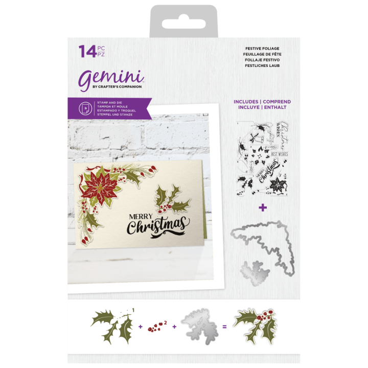 (GEM-STD-FFOL)Gemini Festive Foliage Stamp & Die