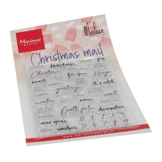 (CS1070)Clear stamp  Christmas mail by Marleen