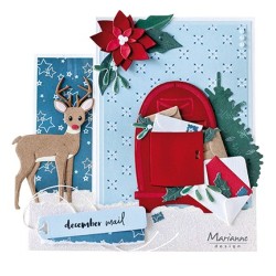 (CS1070)Clear stamp  Christmas mail by Marleen