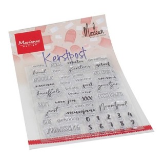(CS1069)Clear stamp  Kerst Post by Marleen