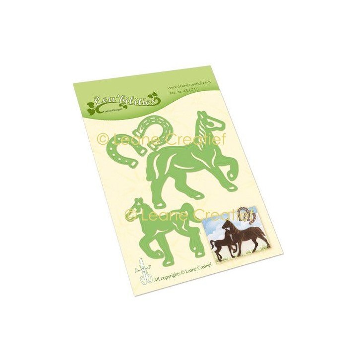 (45.6715)Lea'bilitie Cutting die Horse & Foal