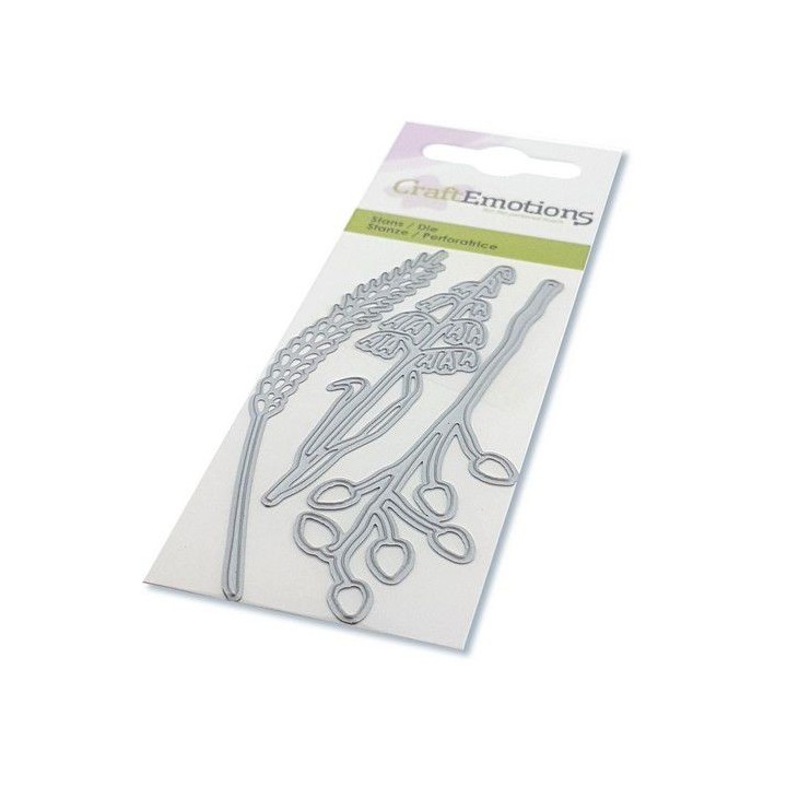 (115633/0271)CraftEmotions Die - dried flowers - grasses Card