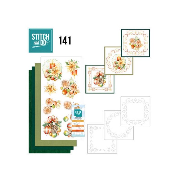 (STDO141)Stitch and Do 141 - Jeanine's Art - Salmon Christmas Baubles