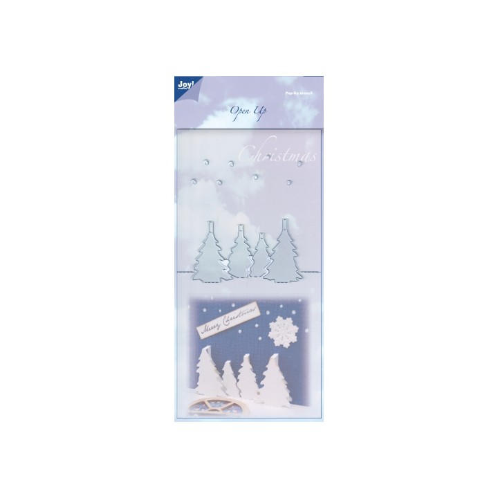(6003/2004)Cutting & Embossing stencil pine trees