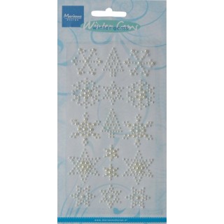 (CA3106)Snowflakes and trees off white pearls