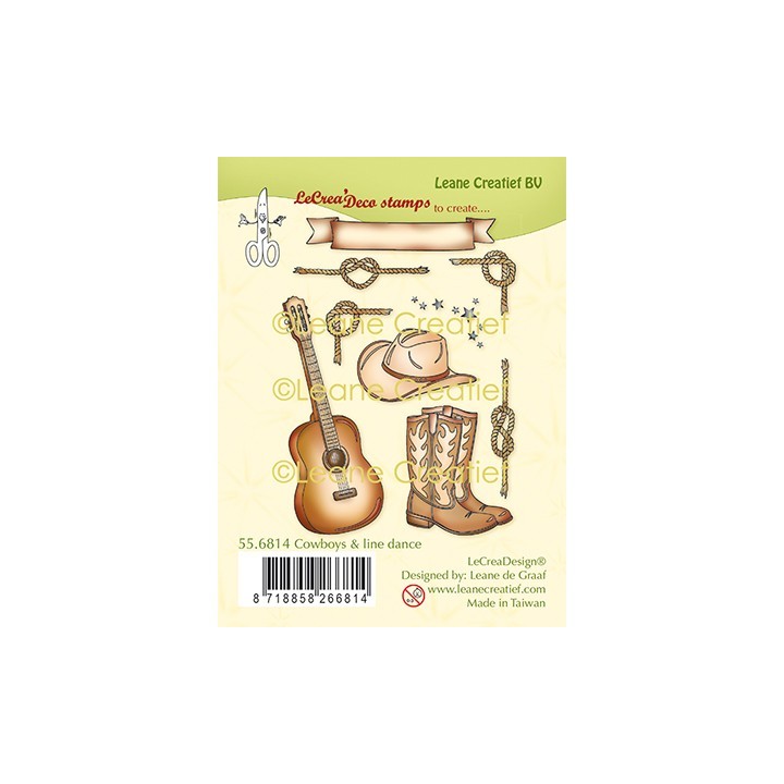 (55.6814)Clear Stamp combi Cowboys & line dance