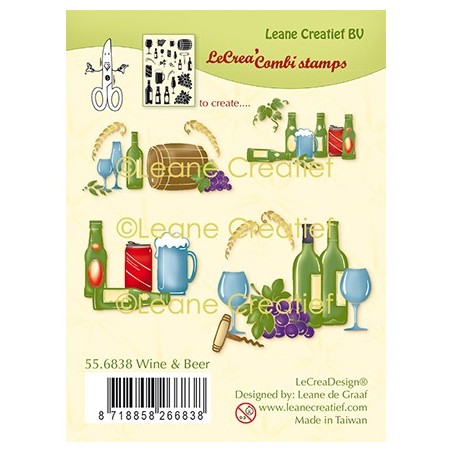 (55.6838)Clear Stamp combi Wine & Beer