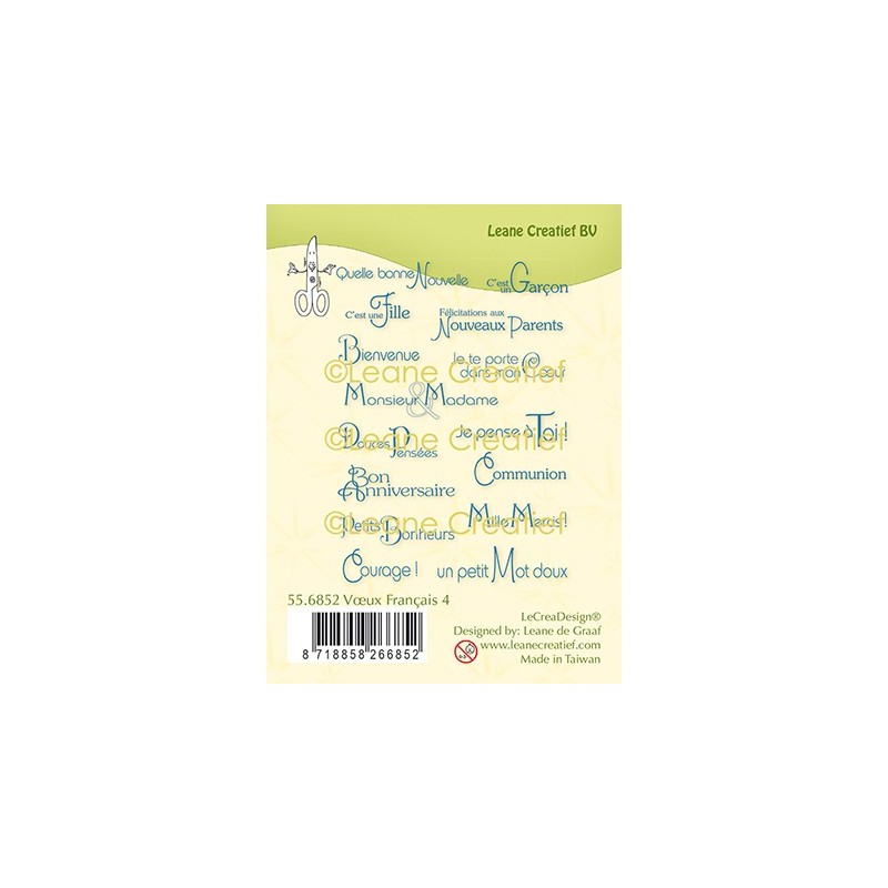 (55.6852)Clear Stamp combi Voeux français 4 (55.6852)Clear Stamp combi Voeux français 4