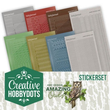 (CHSTS006)Creative Hobbydots 6 - Amy Design - Amazing Owls - Sticker Set
